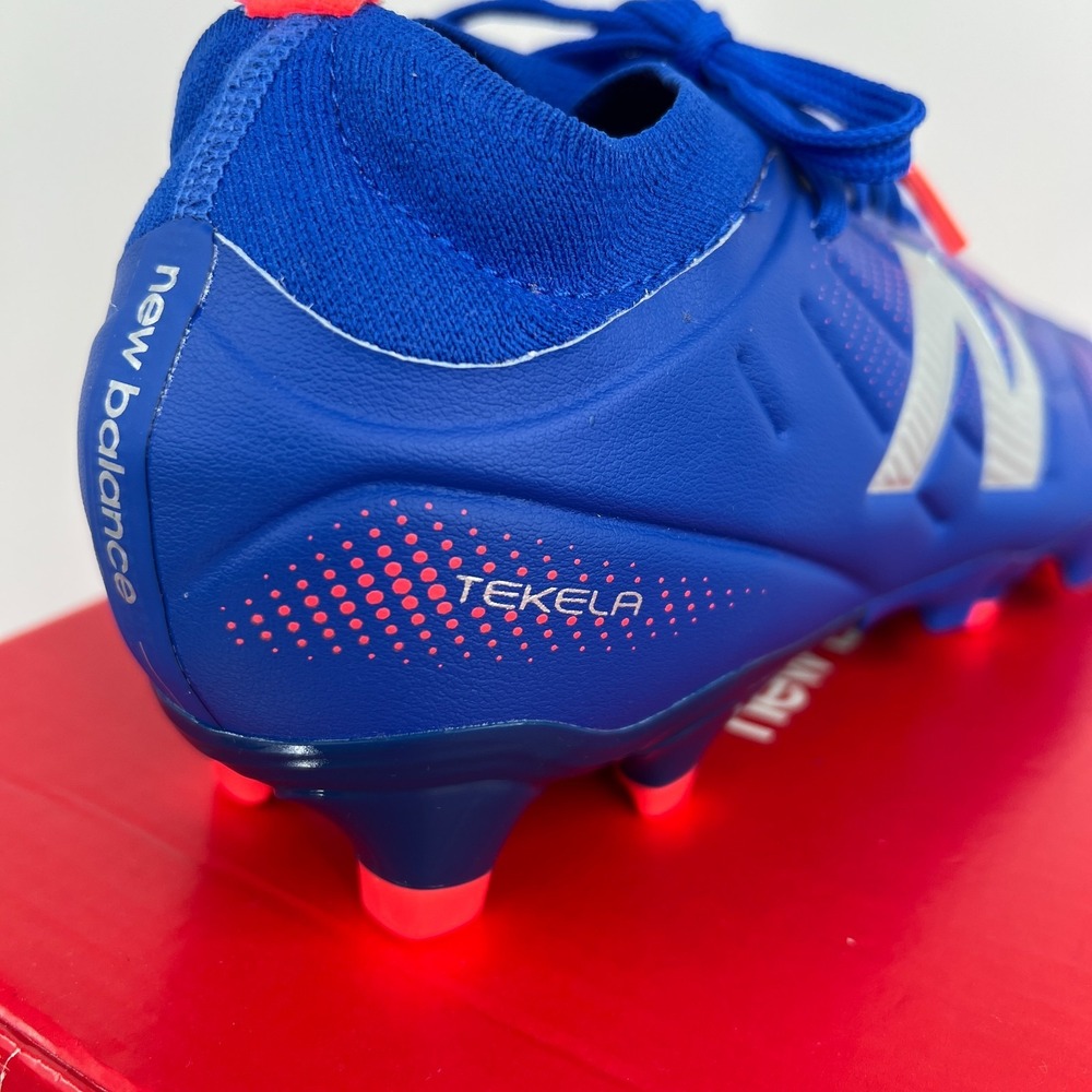 NEW Tekela Team low laced FC v5 soccer cleats blue red uisex 6.5 womens 8 wide - Picture 6 of 11